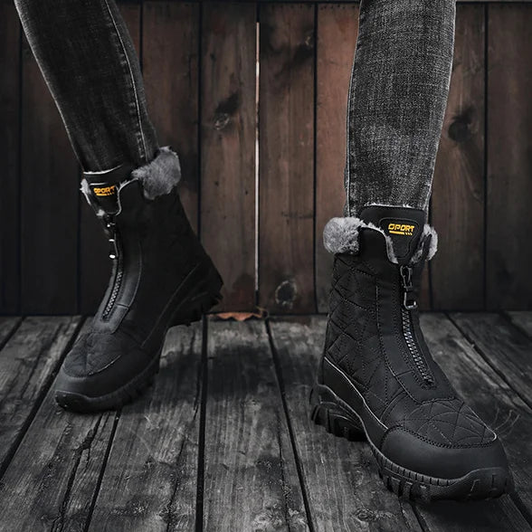 Insulated Men's Snow Boots - Waterproof and Durable