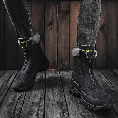 Insulated Men's Snow Boots - Waterproof and Durable