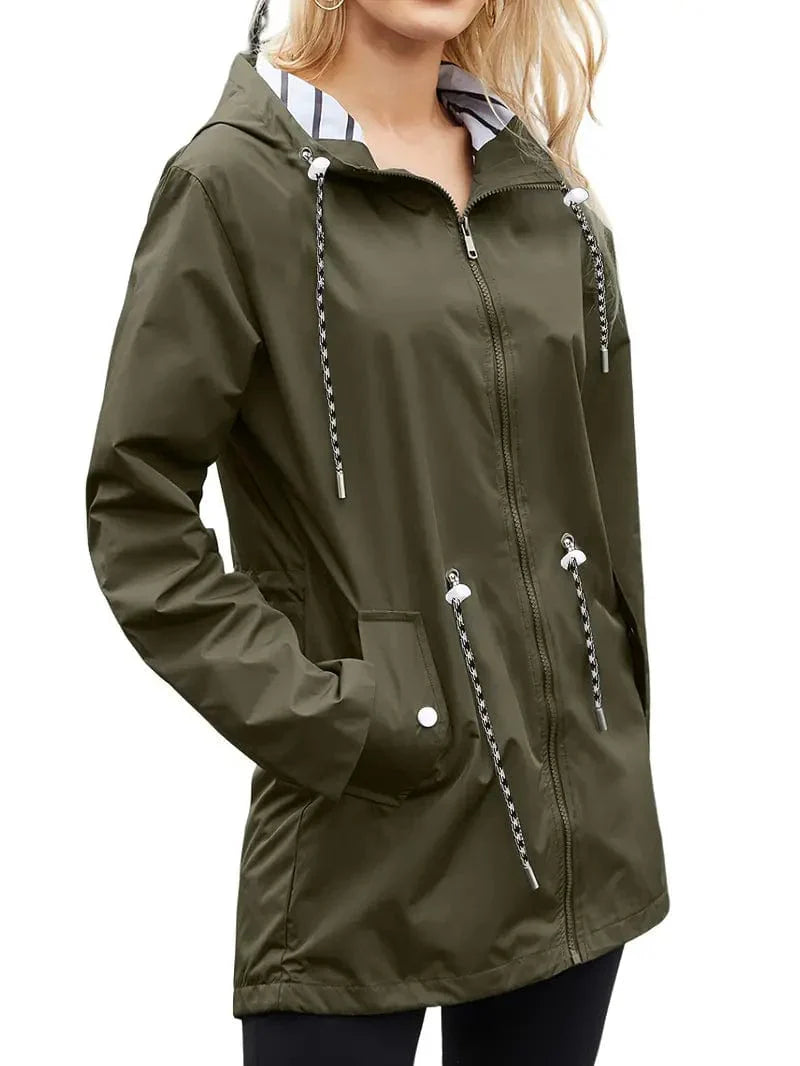 Waterproof Ladies Raincoat Warm Winter Parka