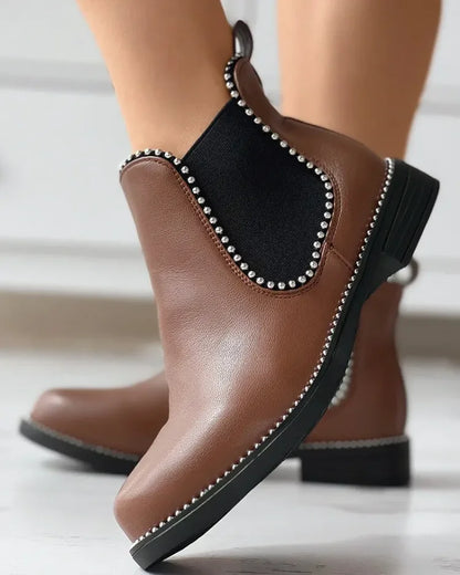 Chic Low Heel Ankle Boots for Women