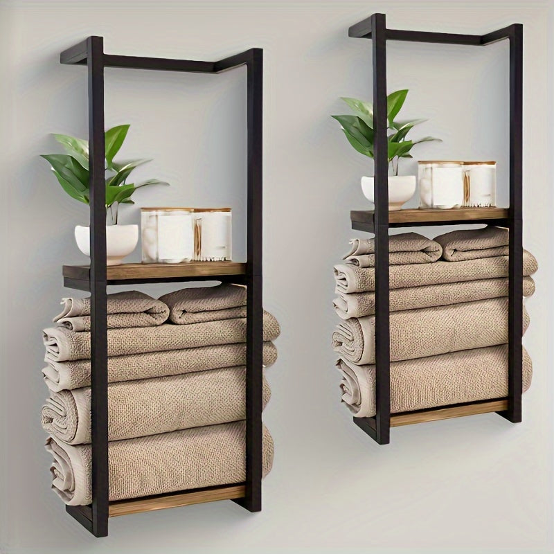 Compact Towel Holder for Bathroom Wall