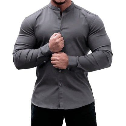 Men's Casual Cotton Button Down Long Sleeve Shirt