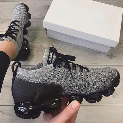 Womens Fashion Air Cushion Sneakers Lace Up Mesh Breathable Running Shoes