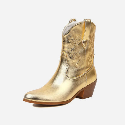 Rugged Ladies Cowboy Ankle Boots