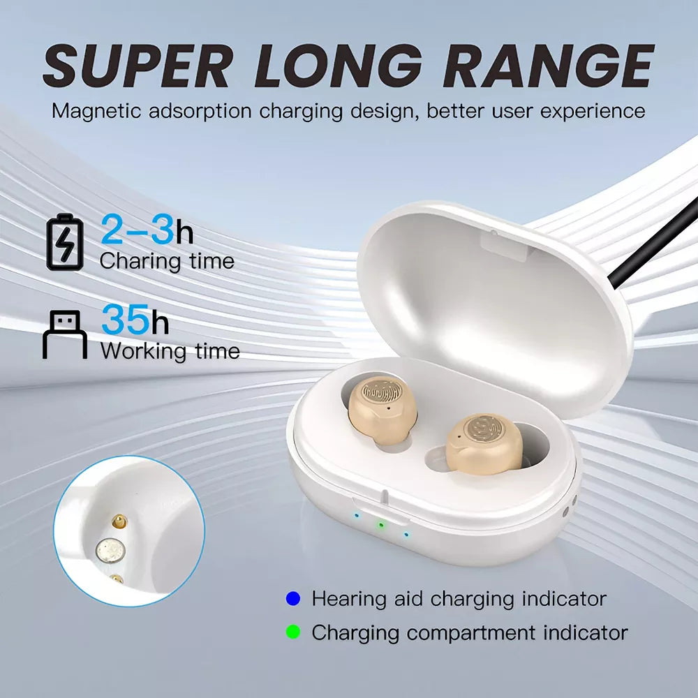 Magnetic Rechargeable Hearing Aids for Seniors
