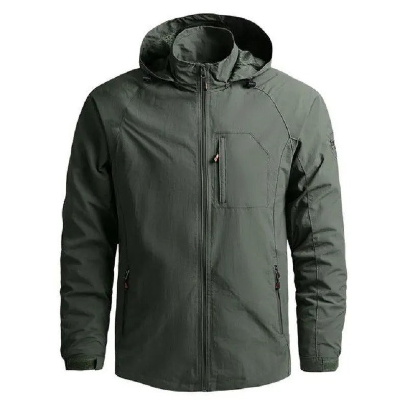 Waterproof Men's Zip Up Hoodie Jacket