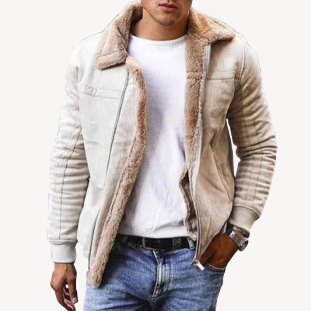 Men's Synthetic Sheepskin Coat - OutfitLondon