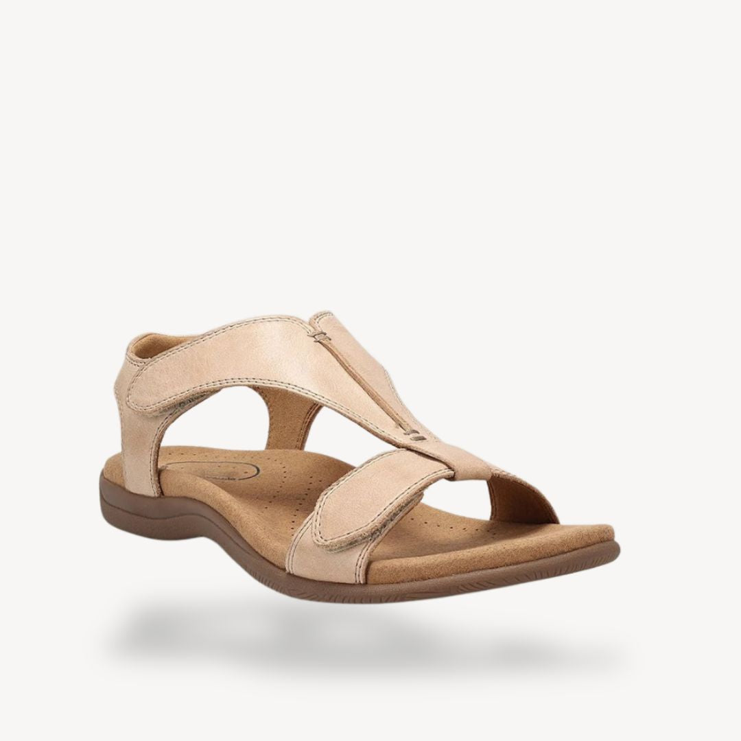 Comfortable Ladies Leather Summer Sandals - OutfitLondon