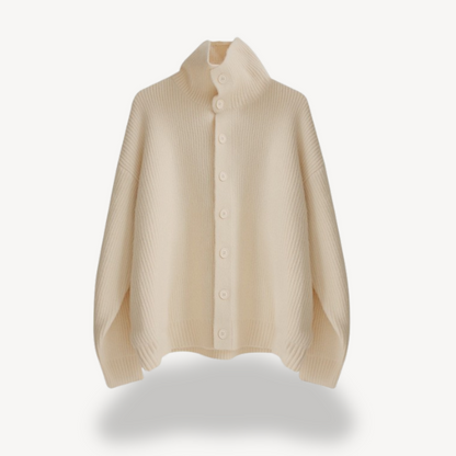 Textured Crew Neck Men's Cardigan Sweater