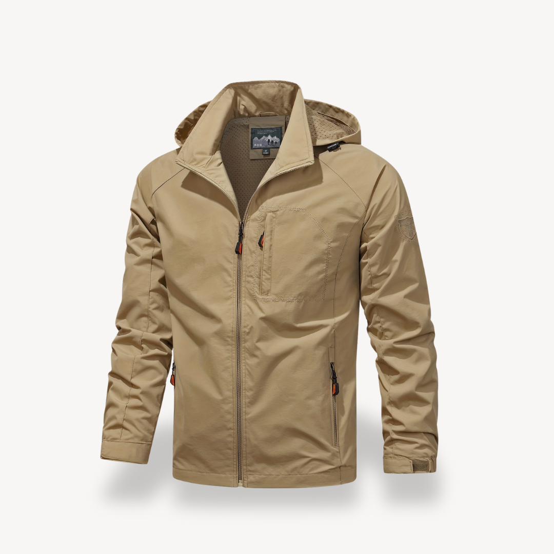 Relaxed Fit Waterproof Zip Up Jacket - OutfitLondon
