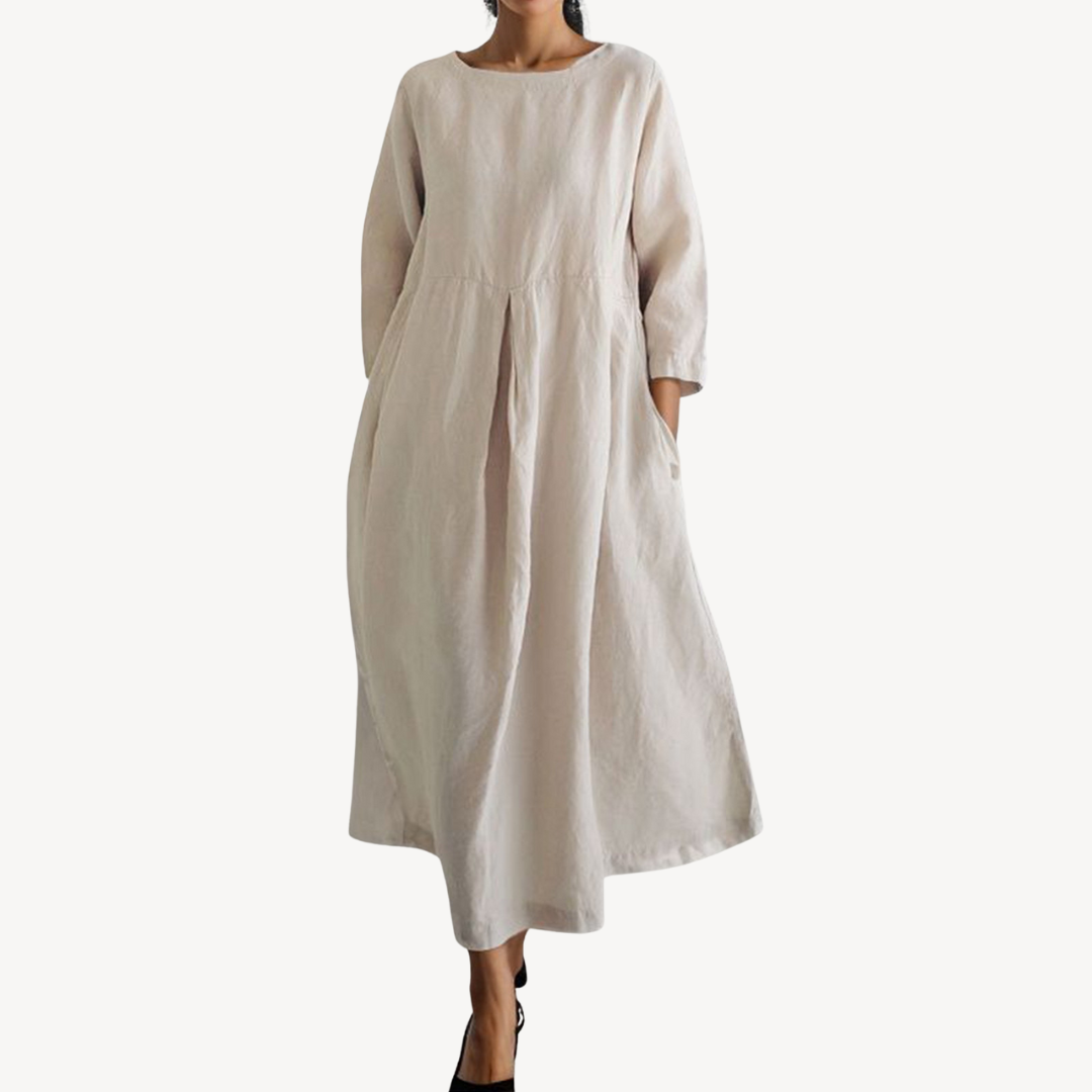 Relaxed Fit Summer Maxi Dress with Pockets - OutfitLondon