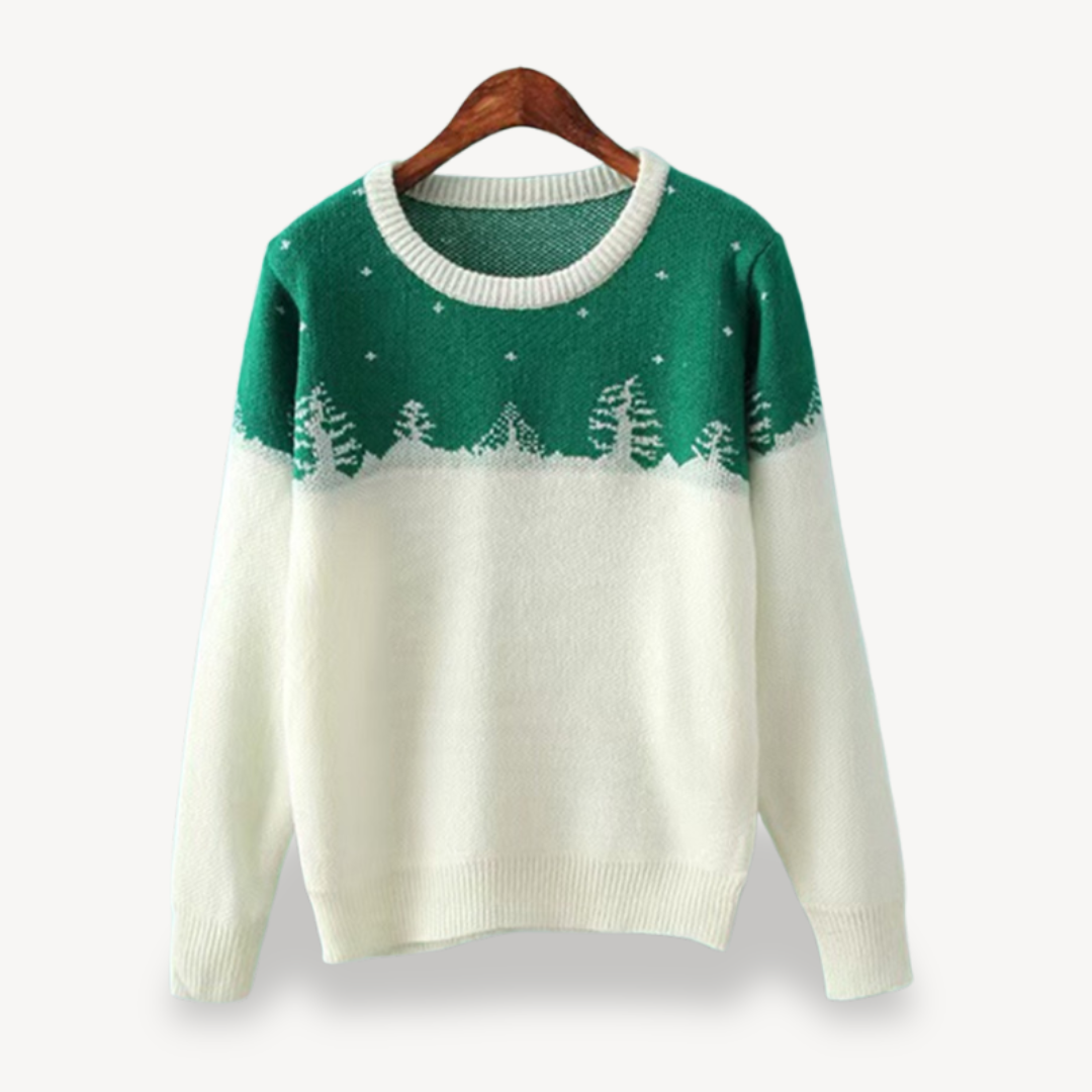 Pretty Flower Knit Sweater for Ladies