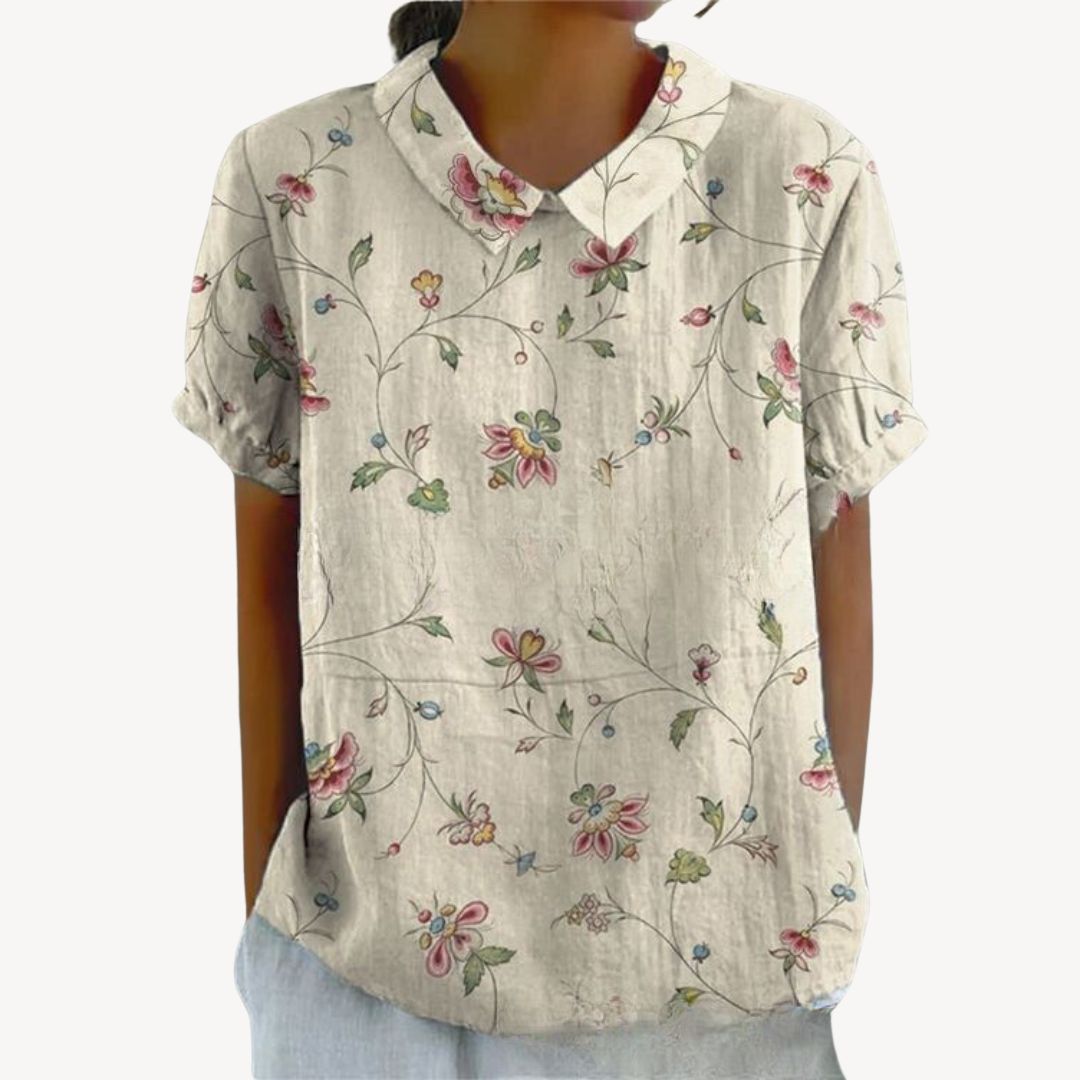 Pretty Blouse Button Front Ladies Shirt - OutfitLondon