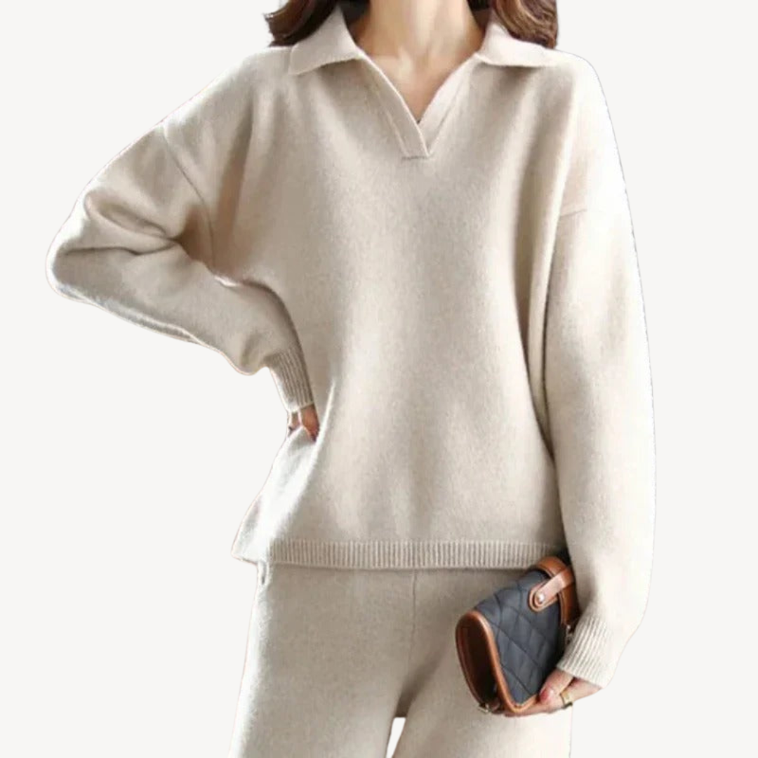 Relaxed Fit Knitted Sweater Set for Ladies - OutfitLondon