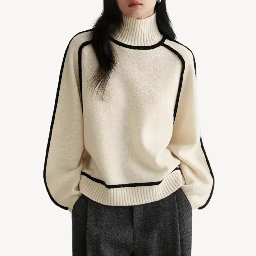 Colorful Crew Neck Women's Sweater