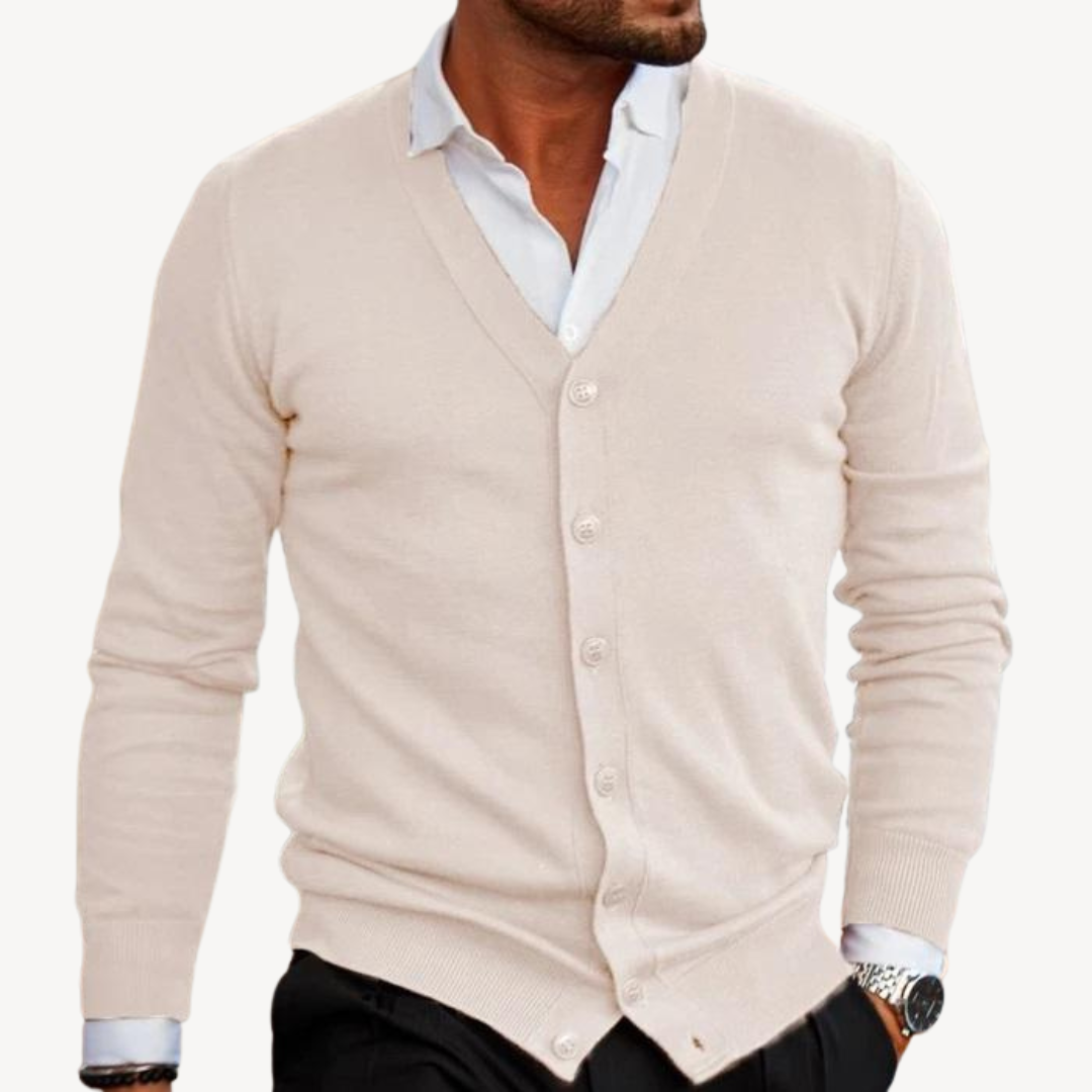 Casual Open Front Men's Cardigan Sweater - OutfitLondon