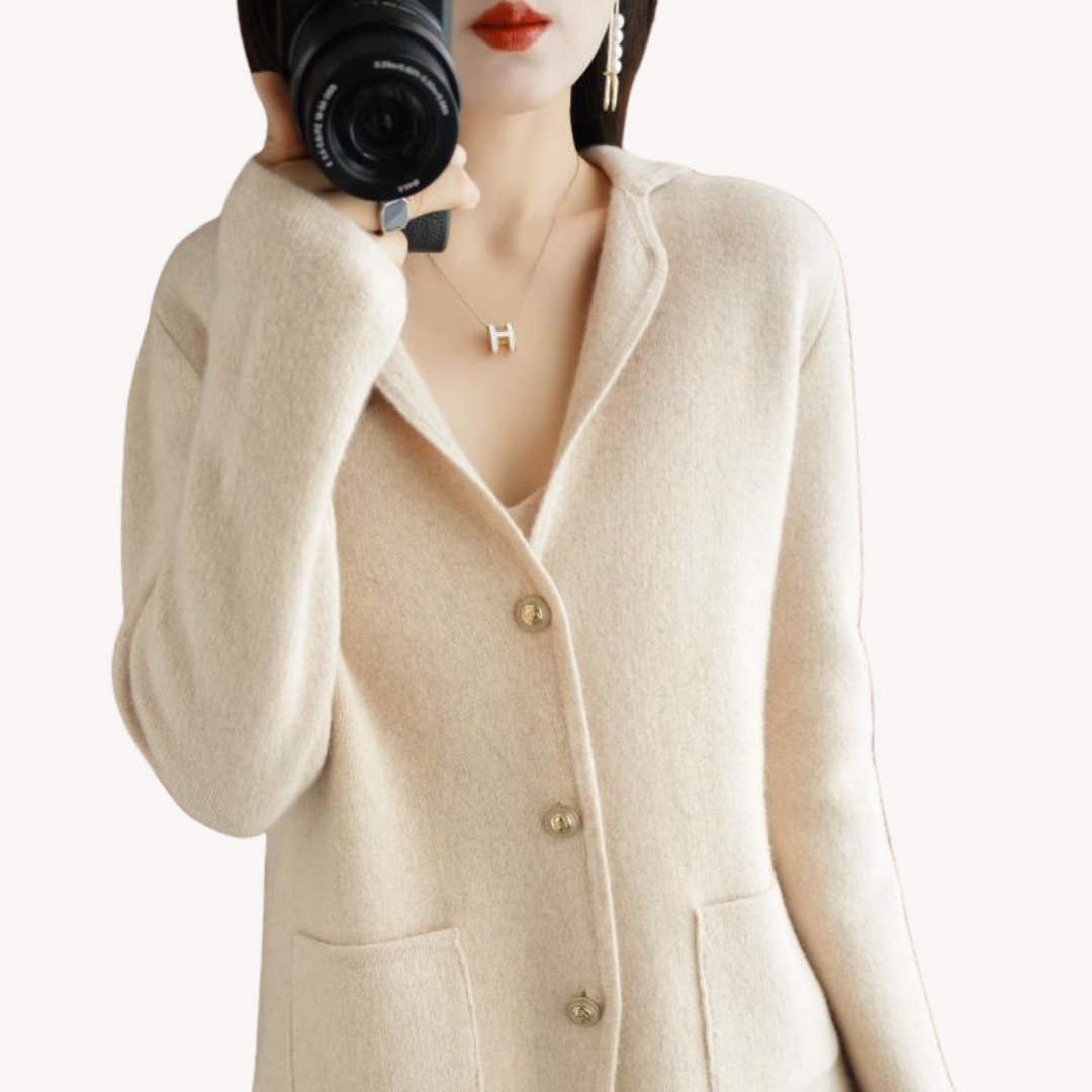 Ladies Soft Button Cardigan Sweater - OutfitLondon