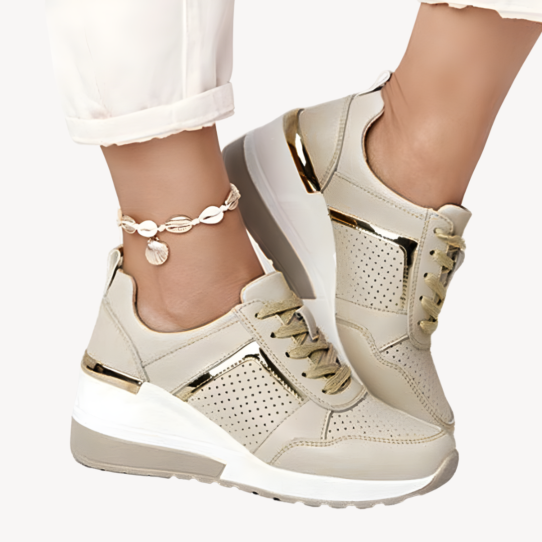 Supportive Arch Wedge Sneakers for Women - OutfitLondon