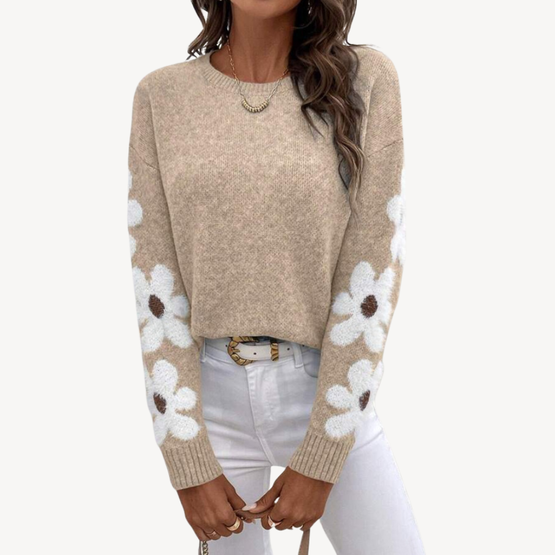 Pretty Embroidery Knit Sweater for Women - OutfitLondon