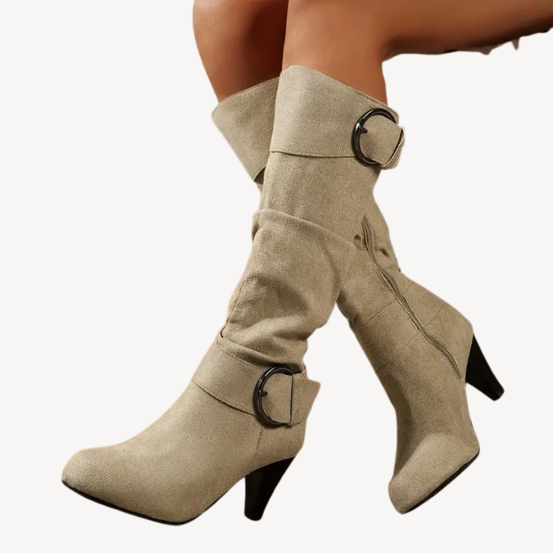 Comfortable High Heel Knee Boots for Women