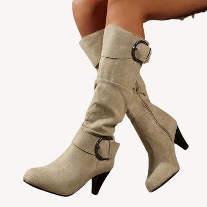 Comfortable High Heel Knee Boots for Women