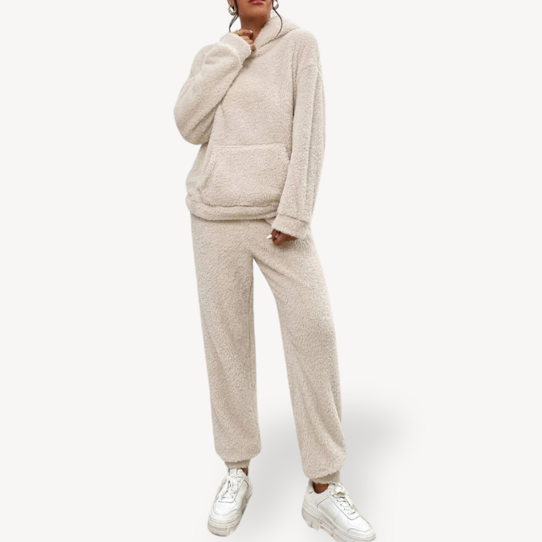 Soft Cozy Women's Fleece Hoodie Lounge Set - OutfitLondon