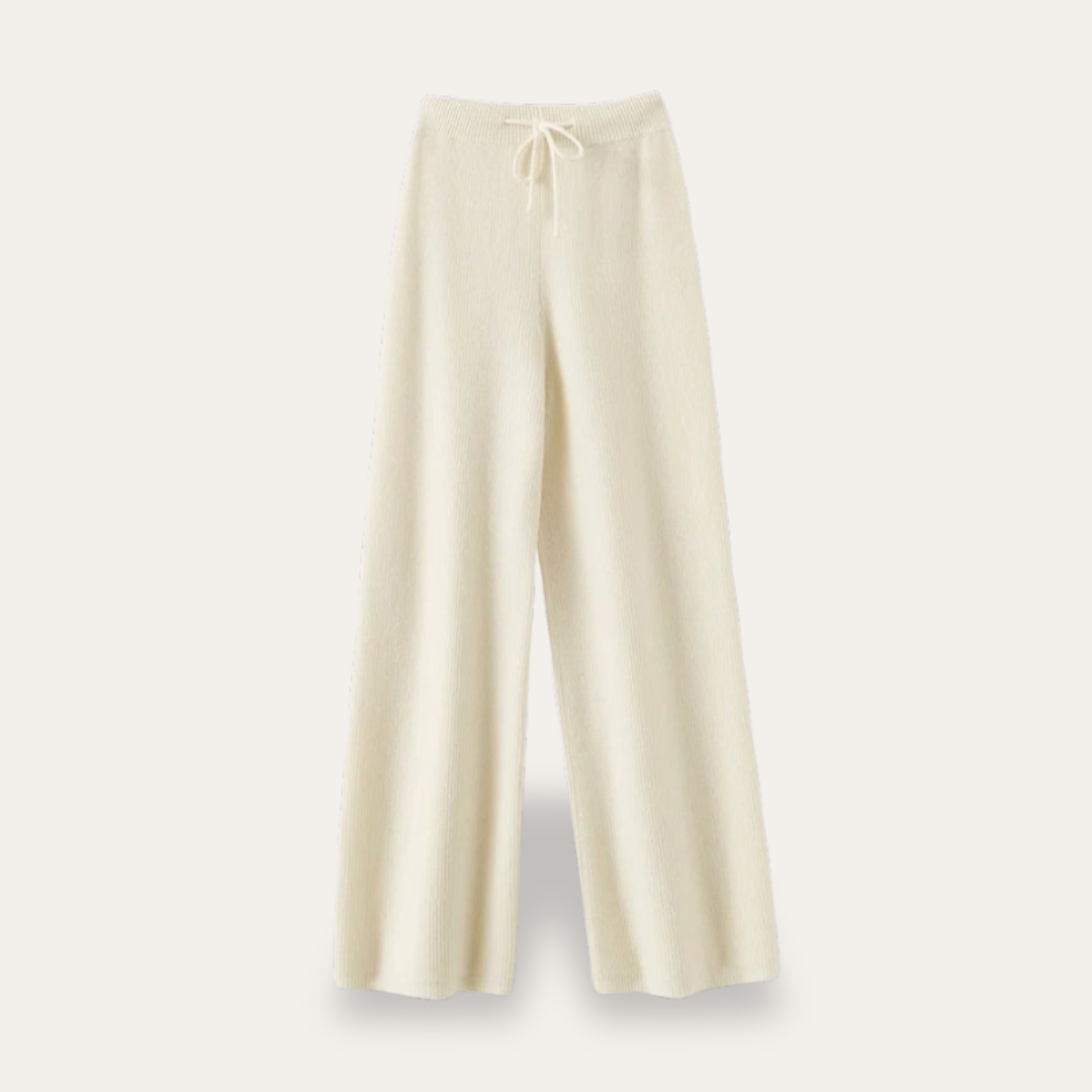 Soft Women's Wide Leg Cashmere Trousers