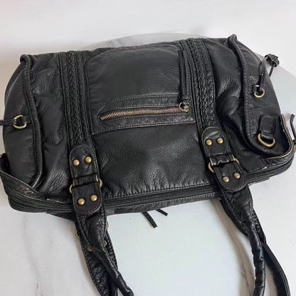 Classic Brown Leather Handbag