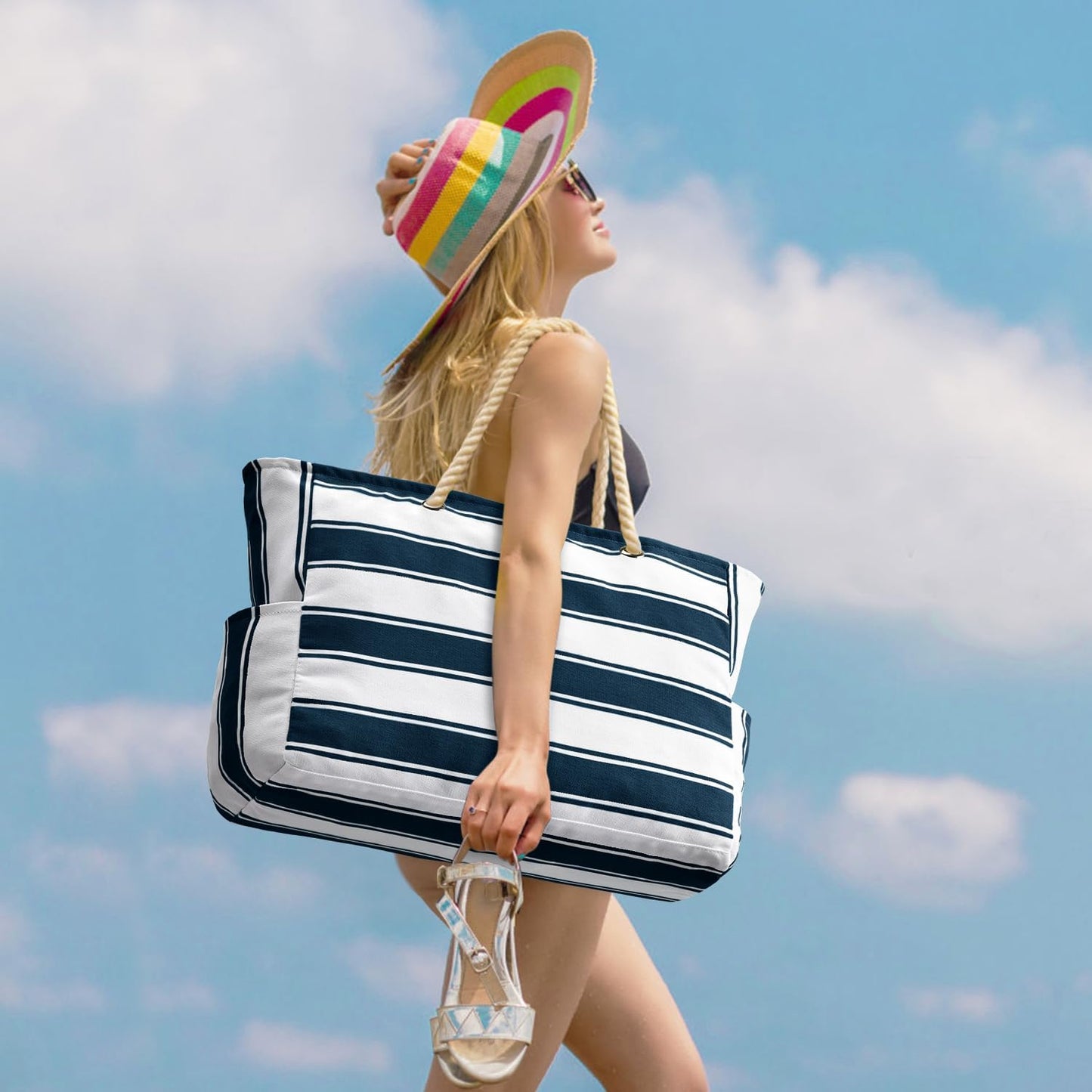 Large Water Resistant Beach Bag