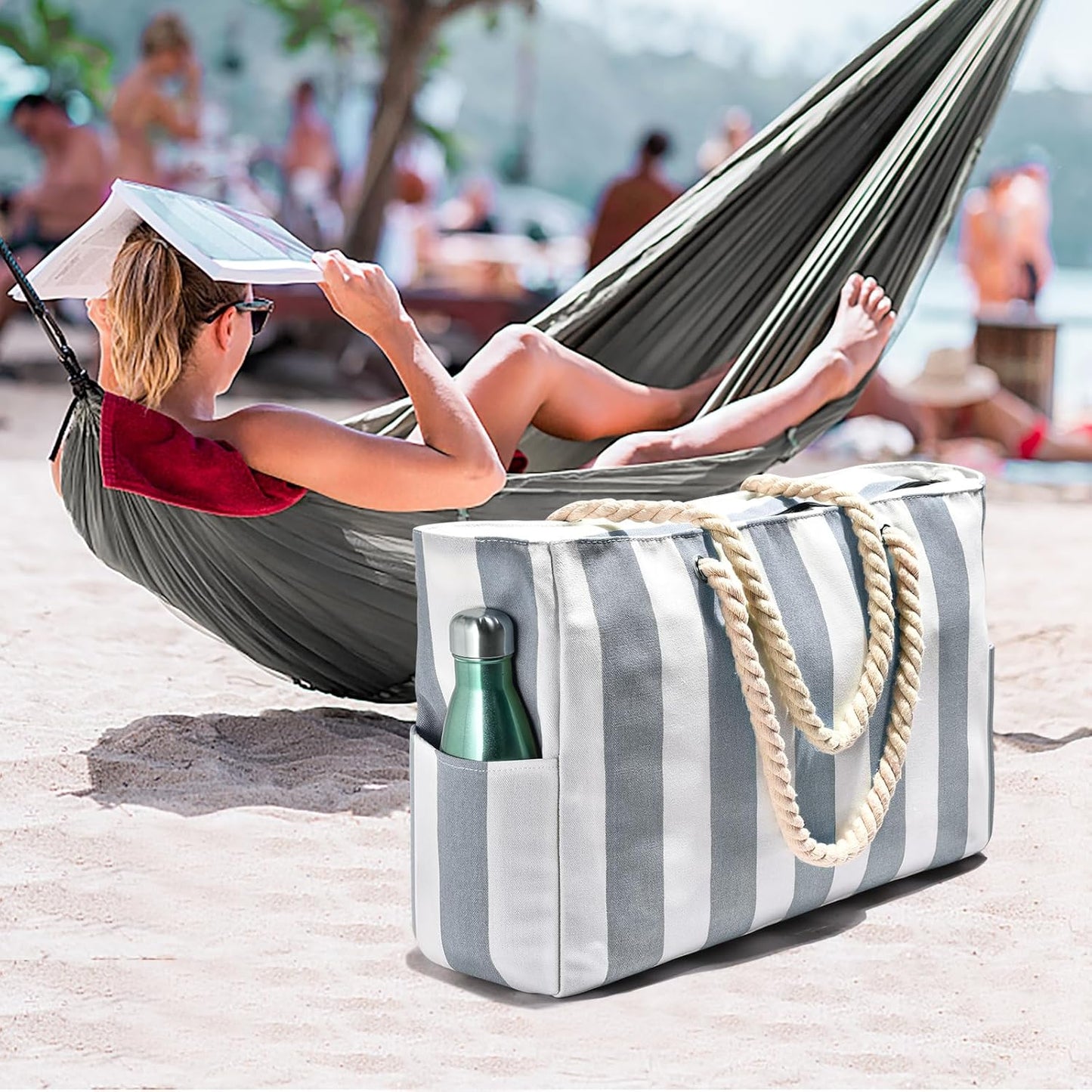 Large Water Resistant Beach Bag