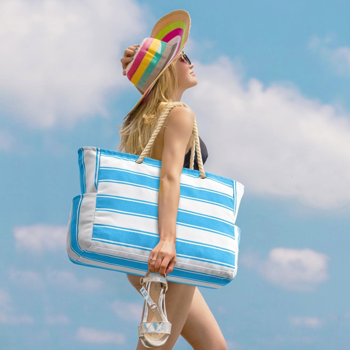 Large Water Resistant Beach Bag