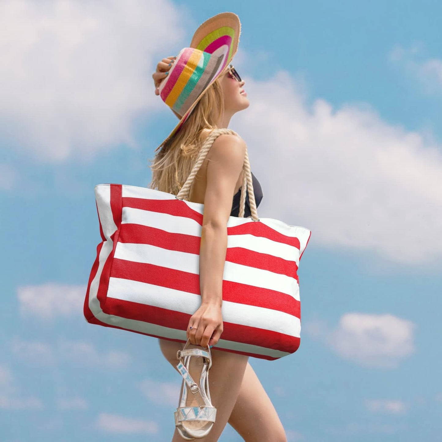 Large Water Resistant Beach Bag