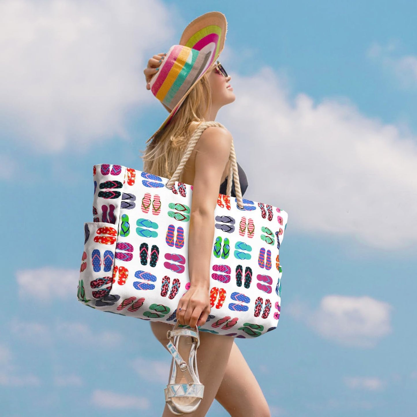 Large Water Resistant Beach Bag