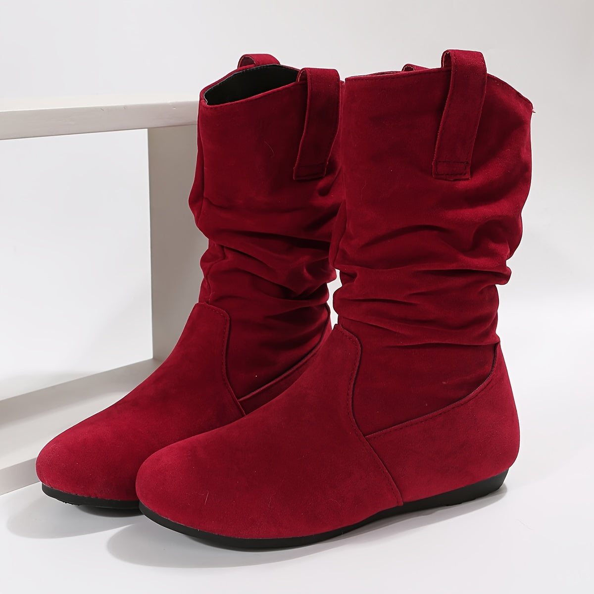 Soft Suede Low Heel Ankle Boots for Ladies - OutfitLondon