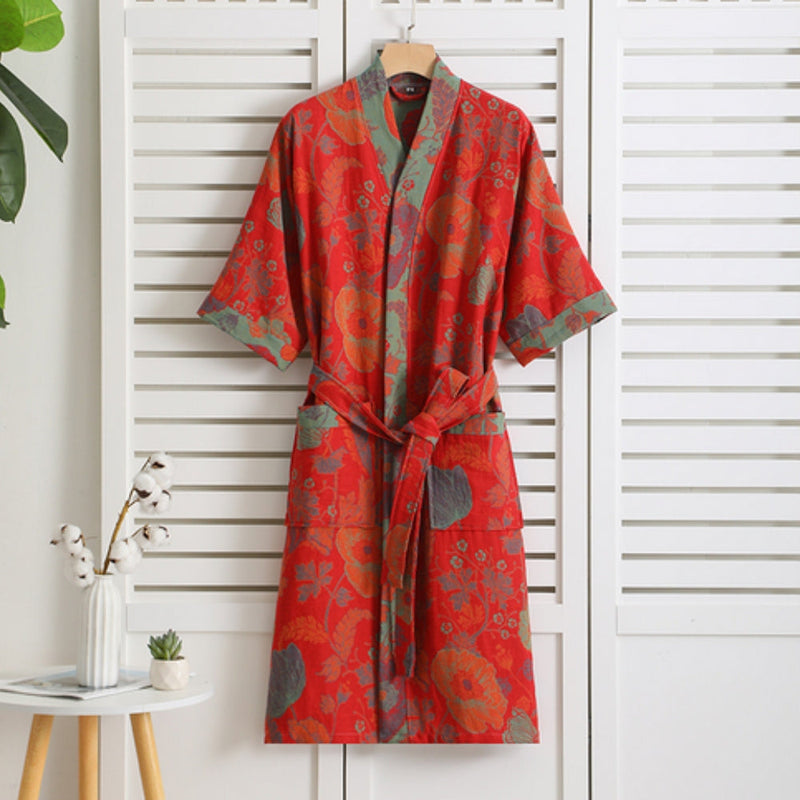 Luxe Cotton Bathrobe with Timeless Elegance