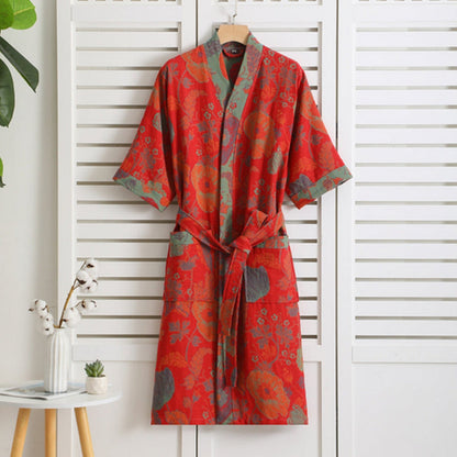 Luxe Cotton Bathrobe with Timeless Elegance
