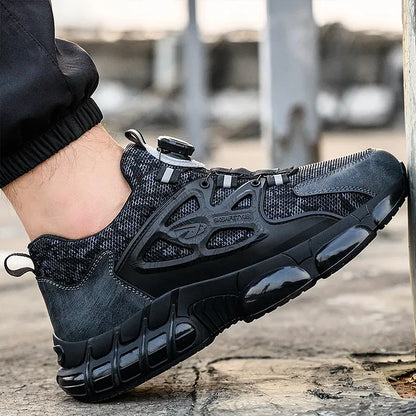 Tough Waterproof Hiking Work Boots with Grip Sole