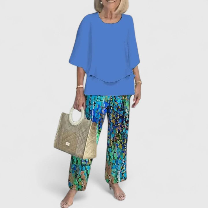 Image of Bella | Women's Relaxed Fit Two-Piece Pant Set