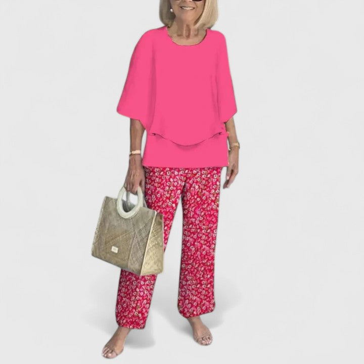 Image of Bella | Women's Relaxed Fit Two-Piece Pant Set