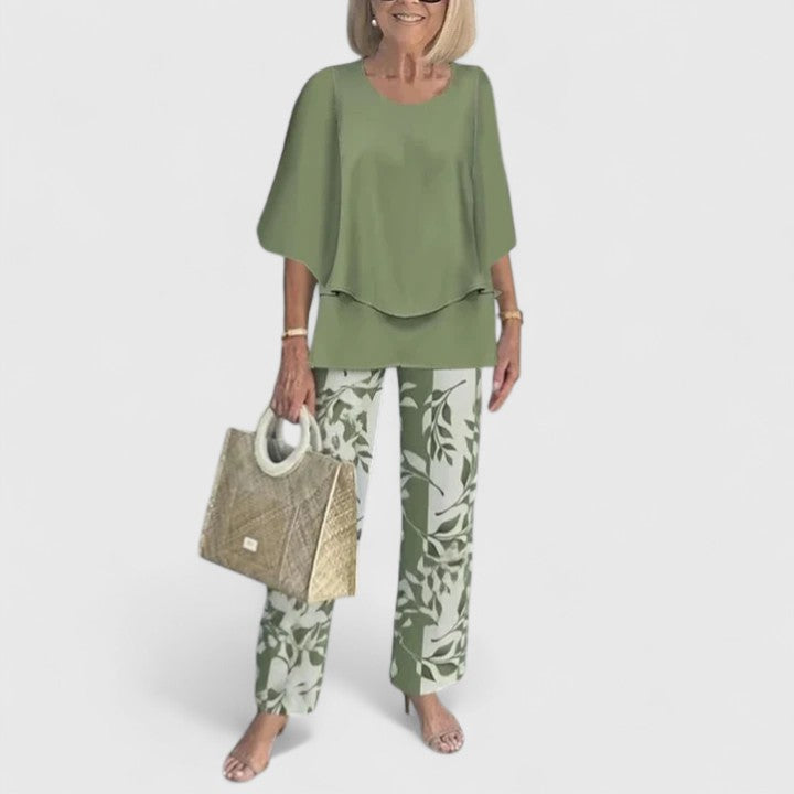 Image of Bella | Women's Relaxed Fit Two-Piece Pant Set