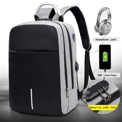 Secure Laptop Backpack with Hidden Zipper and USB Port