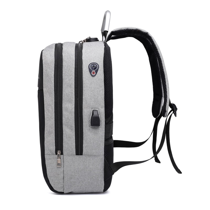 Secure Laptop Backpack with Hidden Zipper and USB Port