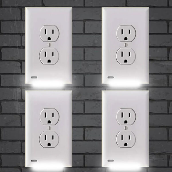 4-Pack: LED Night Light Outlet Cover – Assorted Styles