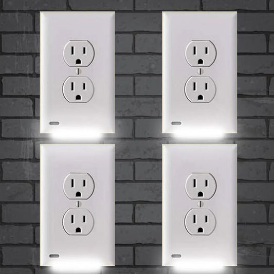 4-Pack: LED Night Light Outlet Cover – Assorted Styles