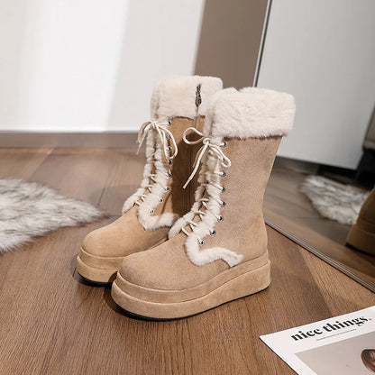 Cozy Insulated Waterproof Snow Boots for Women - OutfitLondon