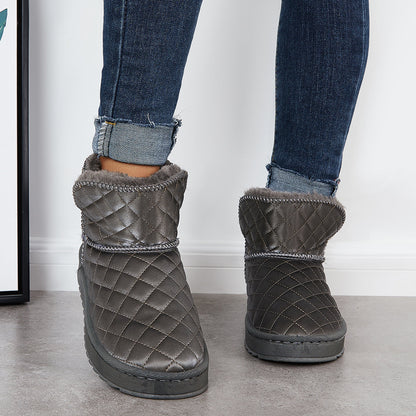 Soft Warm Fur Lining Snow Booties Winter Ankle Boots