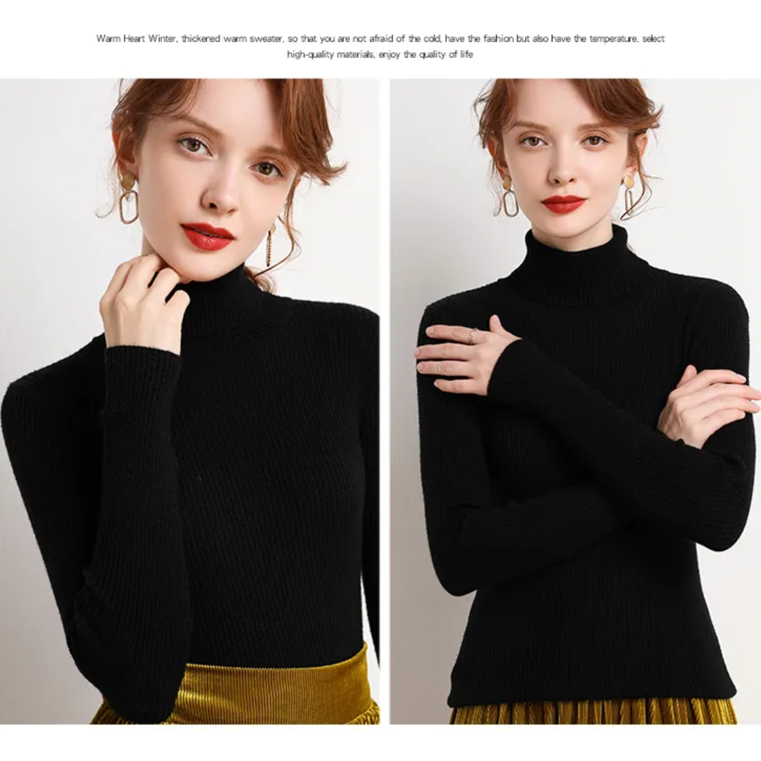 Warm Cozy Cashmere Turtleneck Sweater