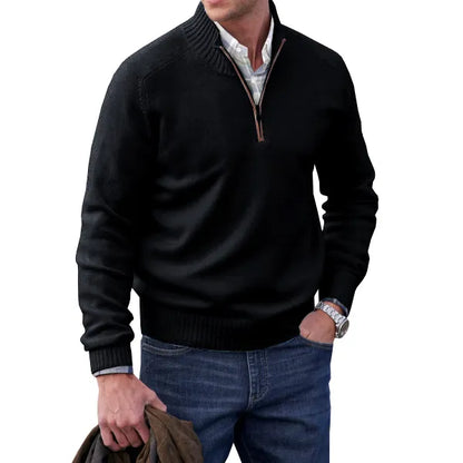 Men's Casual Quarter Zip Sweater