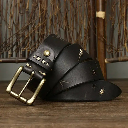 Genuine Brown Leather Waist Belt