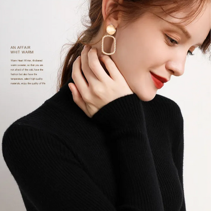 Warm Cozy Cashmere Turtleneck Sweater
